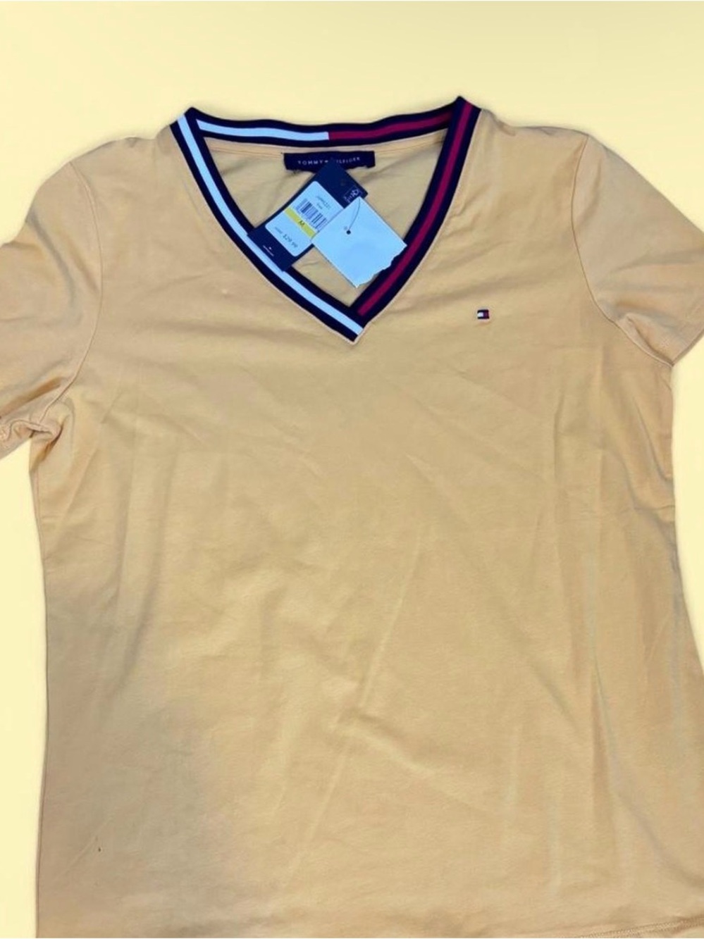 Tommy Hilfiger Women’s Yellow V-Neck Short